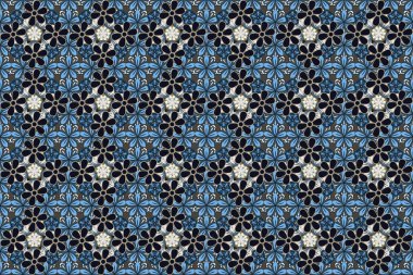 Düşük polyester desenli illüstrasyon. Soyut raster dokusu. Bej, mavi ve gri renksiz desen.