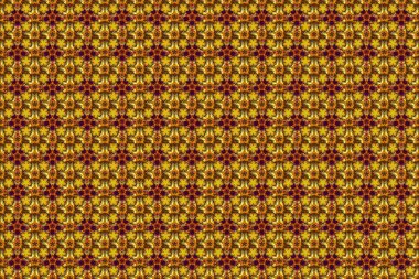 Doğu tarzında bir raster süsü. Metin için tasarım, davetiye kartları, çeşitli baskı sürümleri. Turuncu, kahverengi ve sarı elementlerle kusursuz desen.