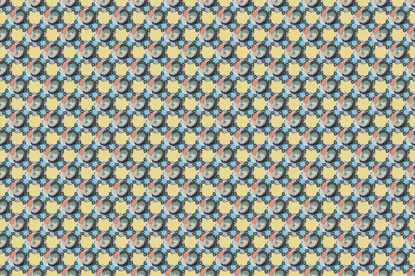 Abstracte Elegantie Naadloos Patroon Met Bloemmotieven Beige Grijze Blauwe Kleuren — Stockfoto