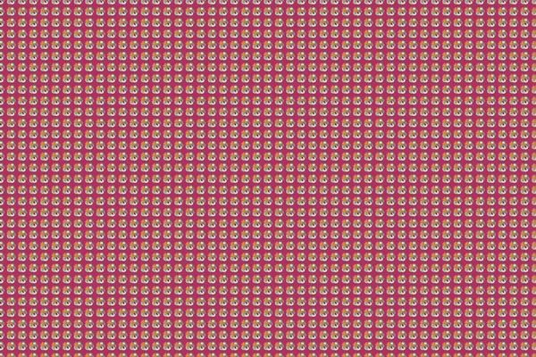 Растровый Бесшовный Цветочный Узор Цветками Листьями Зеленого Розового Цветов — стоковое фото