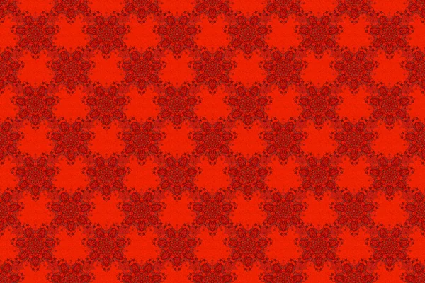 Rasterillustration Geometriskt Upprepande Sömlöst Mönster Med Hexagonformer Röd Och Svart — Stockfoto