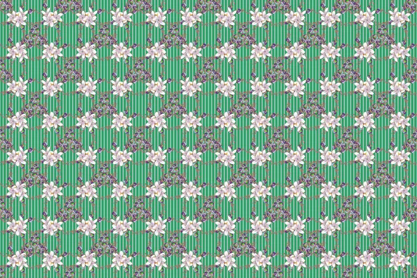 Patrón Sin Costura Floral Con Efecto Acuarela Estampado Textil Para —  Fotos de Stock