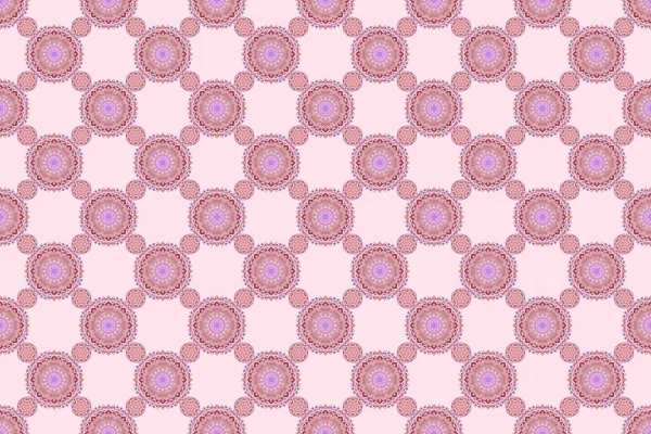 Raster illustration. Cutout paper lace texture, raster tulle background, swirly seamless pattern in violet and pink colors.