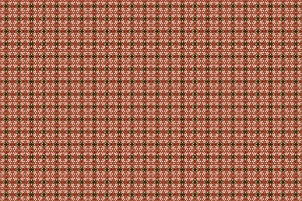 Floral Background Seamless Raster Pattern Red Green Colors — Stock Photo, Image