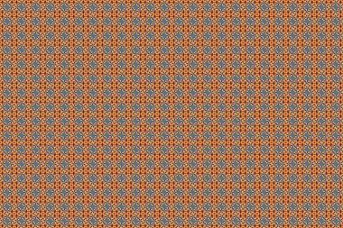 Sarı, mavi ve turuncu renklerde çiçeklerle süslenmiş soyut ve zarif bir desen. El boyaması küçük çiçekler..