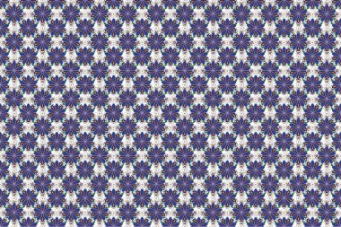 Kusursuz klasik raster mavisi, gri ve mor desenli. Geleneksel oryantasyon süsü.