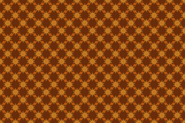 Klasik turuncu, kahverengi ve kırmızı süslemeli, pürüzsüz bir desen..