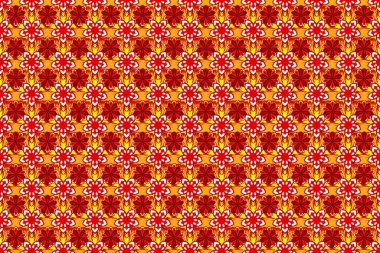 Çerçeve, kurdele, bayrak ve mandalalar için metal elementler. Zarif kırmızı, pembe ve sarı raster şablonu. Gerçekçi, soyut, kusursuz desen. Raster gradyan pürüzsüz dokusu.