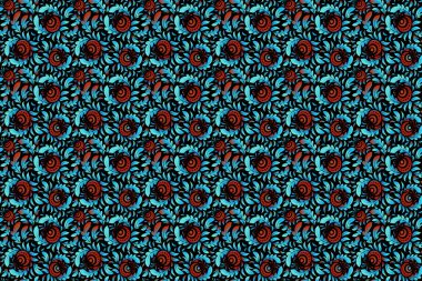 Düğün törenleri, yıldönümleri, partiler, etkinlikler için zarif, karmaşık dekore edilmiş. Raster kırmızı, mavi ve gri ipek dantelli çiçek süsü..