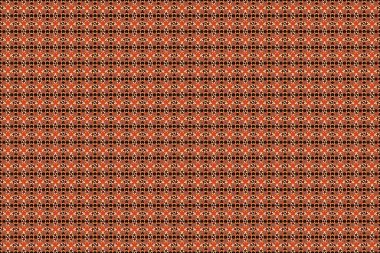 Modern Motley çiçek deseni bej, turuncu ve siyah renklerde. Tekrar eden çiçek deseni. Çiçek Yazdırma.