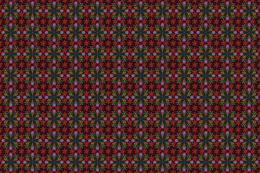 Gri, siyah ve kahverengi ızgaralı kusursuz desen. Vintage süsün Raster kare kompozisyonu.