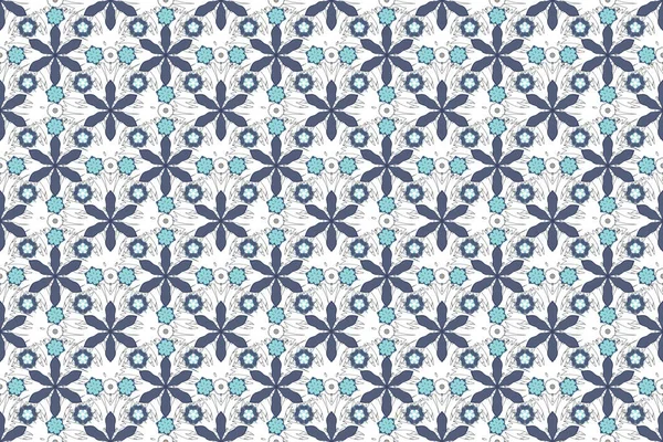 Raster Design With violet and blue Elements for Greeting or Business Cards, Invitations. Retro seamless pattern. Vintage Scrolls for Ornate Decor in Victorian Style.