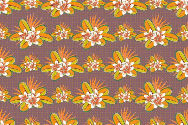 Seamless Pattern Floral Motif Raster Flower Illustration Seamless Floral Pattern — Stock Photo, Image