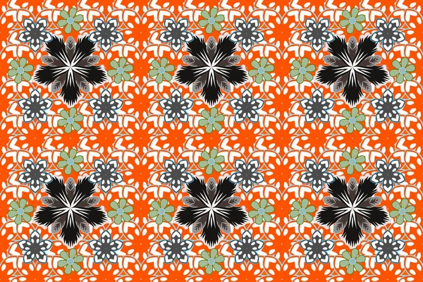 Raster Nahtloses Muster Mit Handgezeichneten Kleinen Blüten Stilisierte Ditsy Blüten — Stockfoto