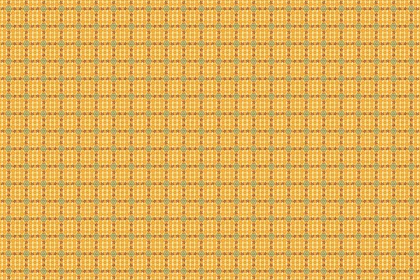 Millefleurs Eenvoudig Schattig Naadloos Patroon Kleinschalige Bloemen Vrijheidsstijl Beige Oranje — Stockfoto