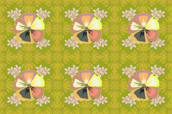 Adorno Floral Sin Costuras Moderno Patrón Flores Cosmos Con Flores — Foto de Stock