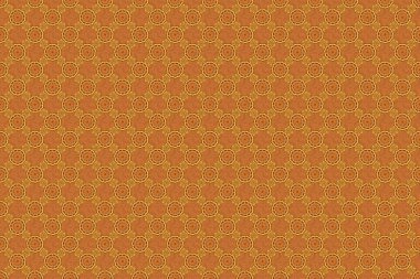 Raster illüstrasyonu. Damask arkaplan deseni kahverengi, turuncu ve kırmızı renklerde.