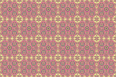 Art deco tarzı. Karmaşık folyonun dokusu. Çemberler kusursuz desen. Raster 'ın parlak arka planı. Soyut pembe, bej ve mavi geometrik modern tasarım.