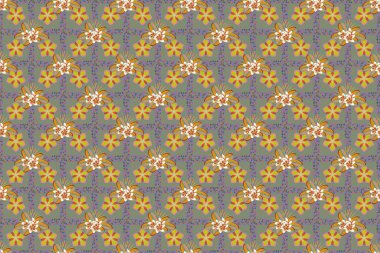 Yatak çarşafları, ceket, paket tasarımı, kumaş ve moda kavramları için tekstil baskısı. Mavi ve kırmızı çiçekli kusursuz desen. Çiçekli suluboya arkaplan.