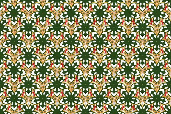 Abstract Seamless Raster Pattern Hand Drawn Floral Elements 1950S 1960S — Stock Photo, Image