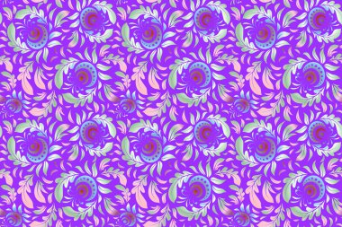 Şirin tasarım şablonu. Düğün davetiyeleri, kartvizit, sertifika, logo şablonu için süs eşyası. Raster dairesi mor, menekşe ve elementler..