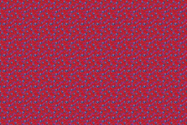 Soyut, soyut, kırmızı, yeşil ve pembe renklerde desenler. Kesişen kıvrımlı zarif stilize yapraklar ve parşömenler soyut bir çiçek süsü oluşturuyorlar. Arabesk.