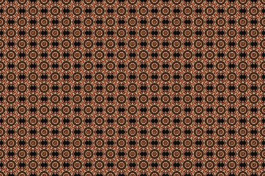 Raster illüstrasyonu. Soyut karalamalarla Damask arkaplan deseni.