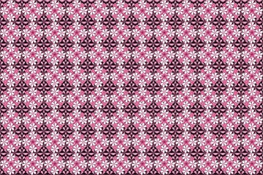 Beyaz ve pembe elementli lüks bir taslak. Pırıl pırıl parlayan desen.