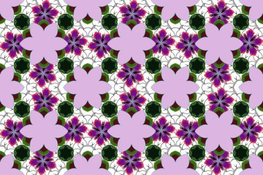 Soyut geometrik dikişsiz desen. Raster motley ızgarası. Gri, mor ve mavi renkte elementlerle güzel bir artdeco şablonu var. Sanat deco tarzı, modaya uygun vintage tasarım ögesi.