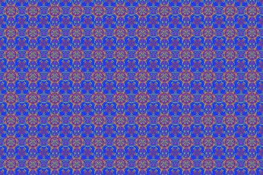 Raster Mutlu Noeller 2019 Mor, pembe ve mavi renklerde kusursuz desen.