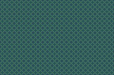 Zarif raster klasik kusursuz desen. Güzel iz. Mavi, gri ve yeşil tekrarlayan elementlerle kusursuz soyut doku.