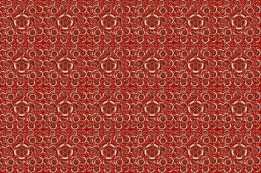 Retro pürüzsüz desen. Viktorya tarzı dekorasyon için klasik parşömenler. Raster Tasarımı Turuncu, Pembe ve Kırmızı Elementler Kutlama veya İş Kartları, Davetiyeler.