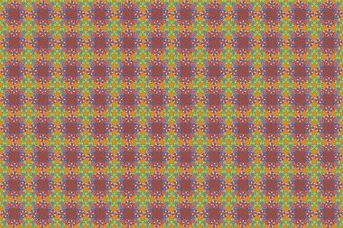 Yumuşak suluboya çiçek deseni - kahverengi, turuncu ve kırmızı renklerde pürüzsüz desen.