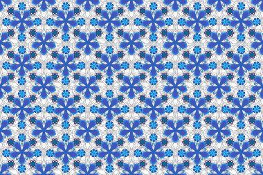 Metin için tasarım, davetiye kartları, çeşitli baskı sürümleri. Mor, gri ve mavi elementlerle kusursuz desen. Doğu tarzında bir süs eşyası..