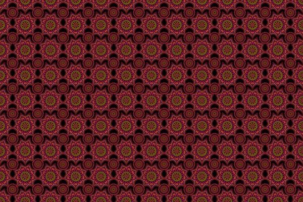 Patrón Fondo Floral Sin Costuras Damasco Colores Violeta Rojo Marrón —  Fotos de Stock