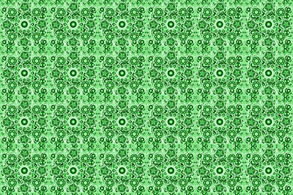 Patrón Verde Sin Costuras Bueno Para Tarjeta Felicitación Para Cumpleaños — Foto de Stock