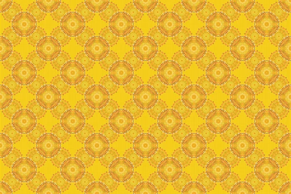 Raster Seamless Pattern Yellow Beige Colors Design Textile Fabric Raster — Stock Photo, Image