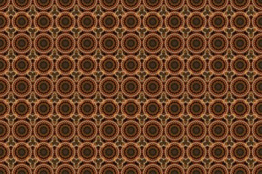 Zarif çiçekli barok şablonu. Klasik lüks, eski moda İspanyol süsü, duvar kağıtları, tekstil ve ambalaj için kraliyet Victoria dönemi dikişsiz dokusu. Raster damaske pürüzsüz desen ögesi.