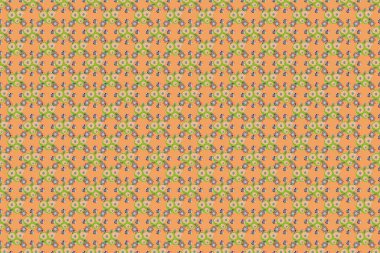 Soyut zarafet, pürüzsüz desen, mavi ve mor renkli çiçekler..