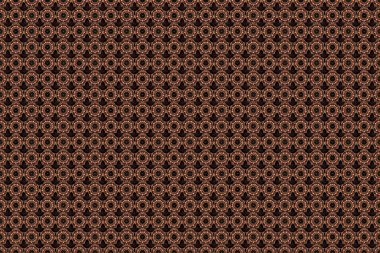 Zengin kartı karşılamak için kullanılabilir. Kahverengi, turuncu ve kırmızı elementli desen. Klasik dikişsiz doku. Raster karman çorman süsü..