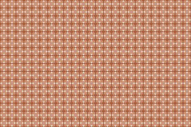 Turuncu, bej ve kahverengi renklerde küçük, hantal çiçekler. Moda olmayan çiçek desenleri.