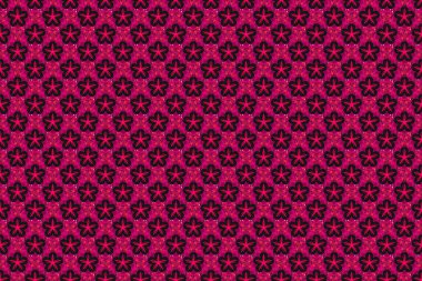 Kırmızı, mor ve morumsu renklerde klasik raster çiçekleri. Ditsy tarzı. Moda baskıları için hoş, kusursuz bir desen. Küçük çiçeklerle yazdırma.