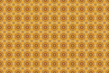 Kesik kağıt dantel dokusu, raster tül arka plan, sarılı, turuncu ve bej renkli girintisiz desen. Raster illüstrasyonu.