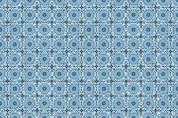 Damask Seamless Pattern Blue Colors Oriental Style Design Fabric Wallpaper — Stock Photo, Image