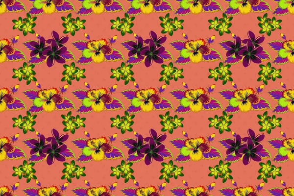 Patrón Sin Costuras Raster Elegancia Abstracta Con Flores Plumeria Colores — Foto de Stock
