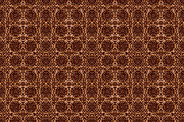 Padrão Tribal Abstrato Sem Costura Cores Laranja Vermelho Marrom Textura — Fotografia de Stock