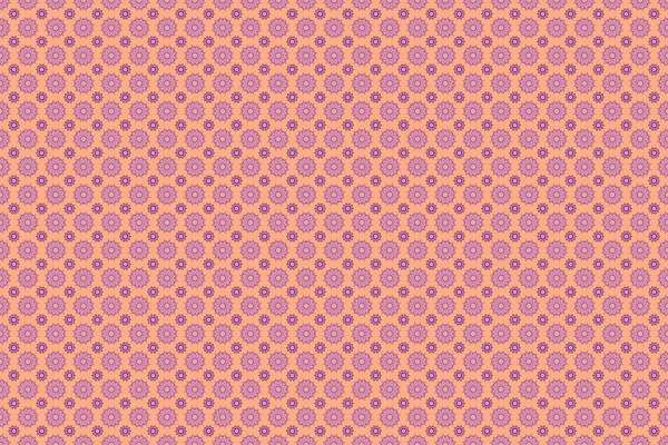 Raster Illustration Nahtloses Muster Mit Rosa Violetten Und Orangen Elementen — Stockfoto
