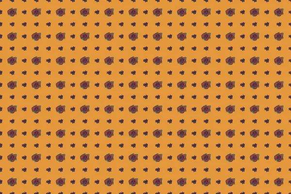 Abstrakt Bakgrund Komposition Med Ros Blommor Bruna Orange Och Gula — Stockfoto