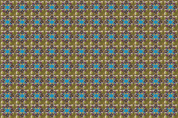 Абстрактный Синий Коричневый Зеленый Геометрический Современный Дизайн Стиль Деко Круги — стоковое фото