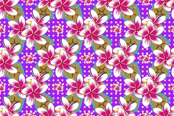 Motley. Pretty varicolored floral print. Raster abstract flower background.